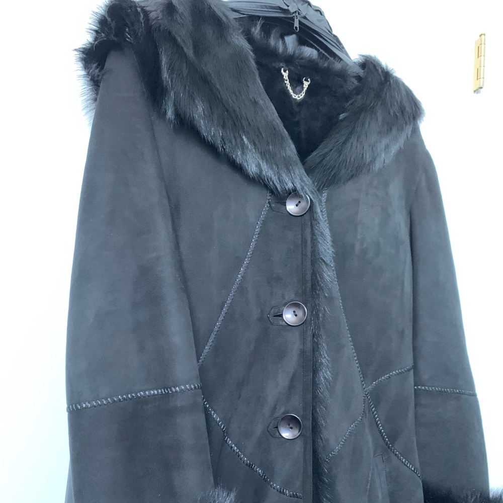 100% lamb skin , shearling winter coat, long sz S